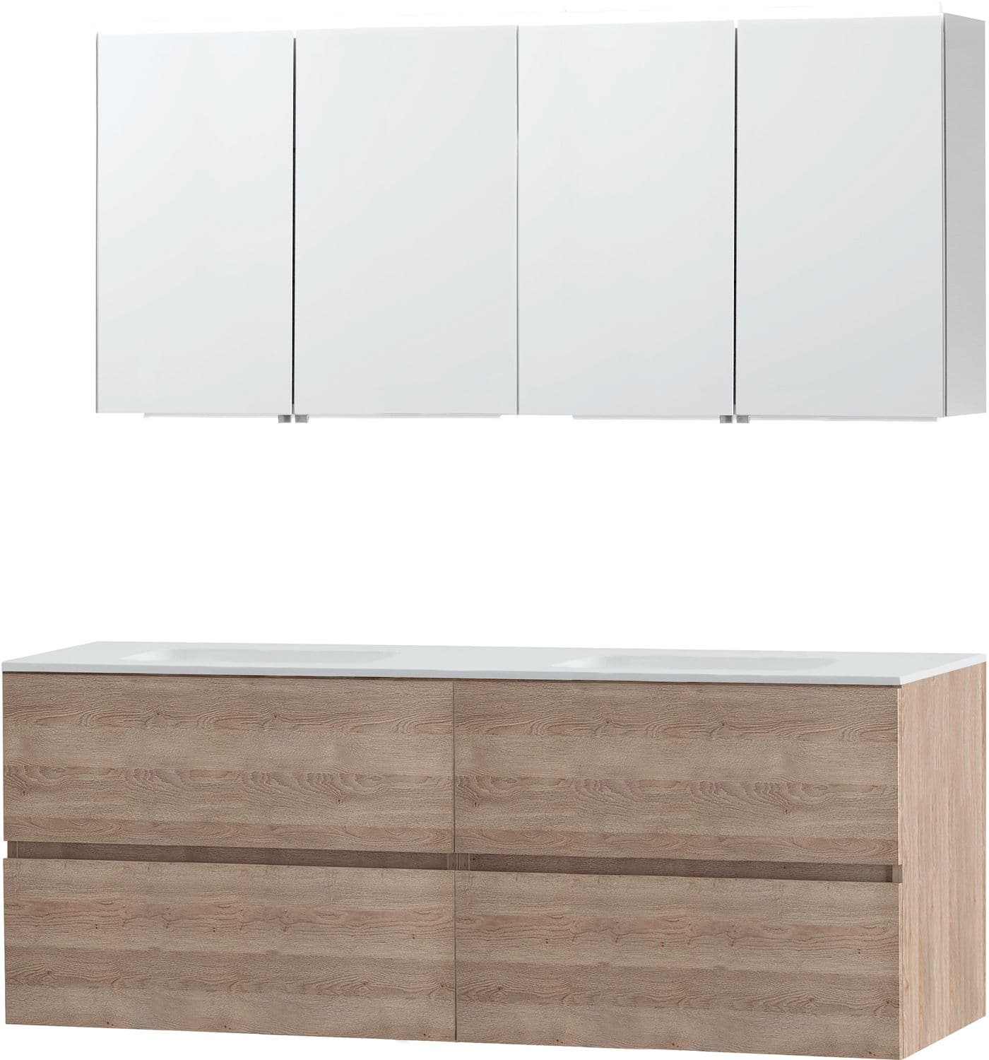 MEUBLE MOLTO CHENE NATUREL 160 SOLID ARMOIRE TOILETTE