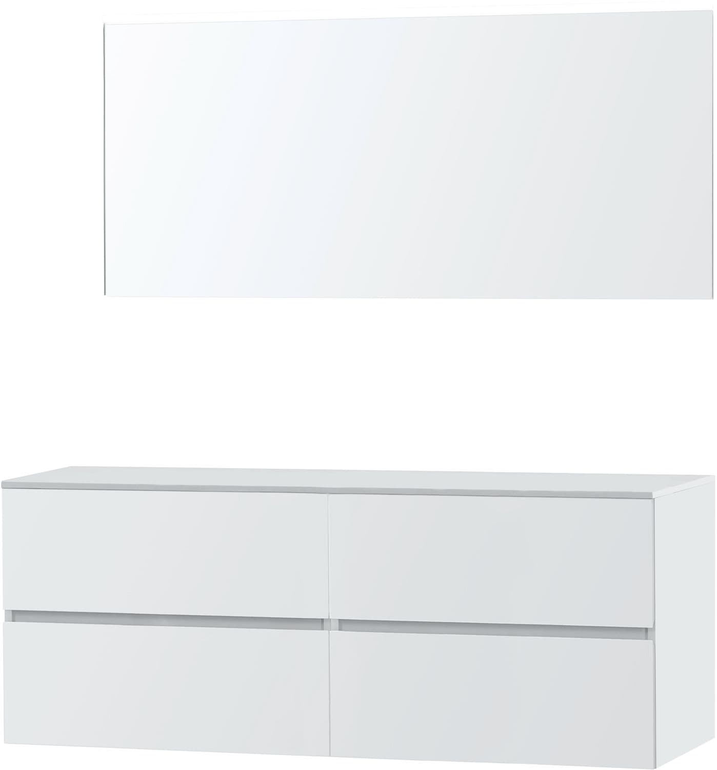 MEUBLE MOLTO WIT 160 POUR LAVABO A POSER SOLID MIROIR