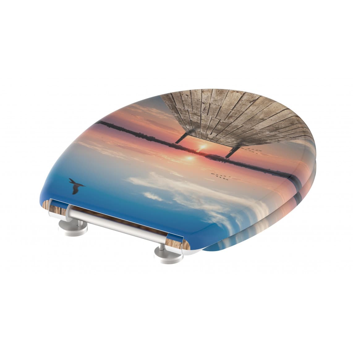 82378 abattant WC en Duroplast SUNSET SKY, avec frein de chute et déclipsable