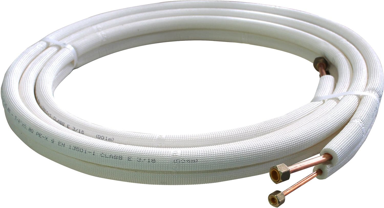 LIAISON FRIGORIFIQUE ISOLEE EN CUIVRE DUO 1/4"-1/2" ROULEAU 5M