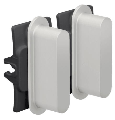 Ensemble Niko Rocker pour des fonctions de commutation double, couleur alu grey brushed