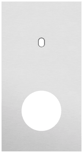 Plaque de recouvrement double, verticale 71 mm d'entraxe, pour une fonction de commutation simple et une fonction de prise de courant, Niko Toggle alu grey brushed