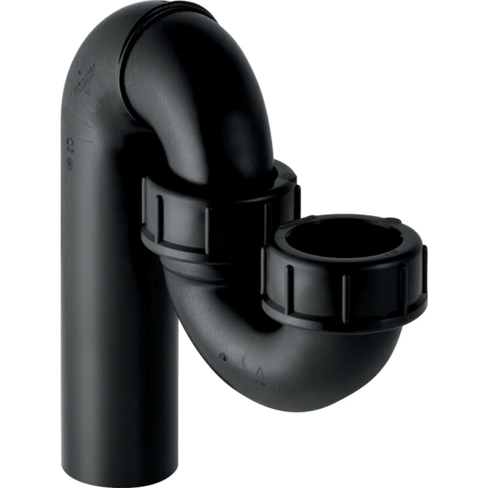 Geberit siphon tubulaire modèle S pour déversoir 50 x 50 mm PE noir