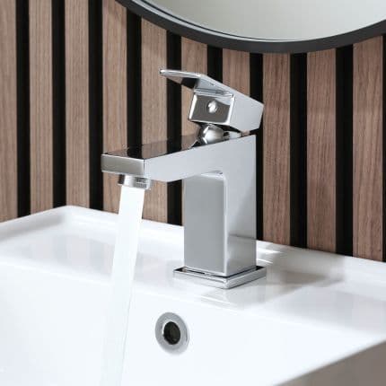 Afwerkset 1GREEP mengkraan lavabo live nobili 200MM mat WIT