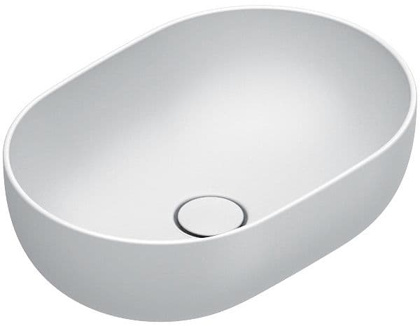 VASQUE A POSER SFERA CATALANO CATAGLAZE+ 50X35 H16 SANS TROP-PLEIN BLANC MAT