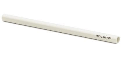 Tube PVC métrique 16mm Ral 7035 Gris clair 3m
