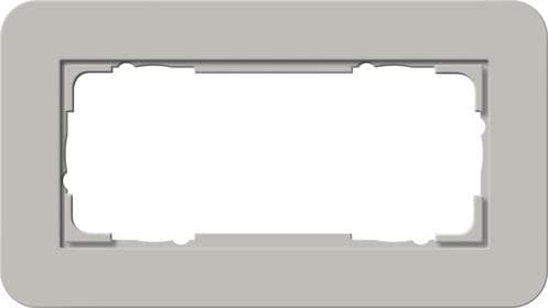 Cadre de finition Gira E3 Soft-Touch Gris avec cadre de support Anthracite Soft-Touch Gris avec