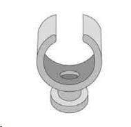 Attache simple Gris 25 - 27mm n° 370149