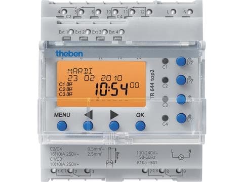 Horloge digitale annuelle + astronomique 110 - 240V 50 - 60Hz 4CO 16A
