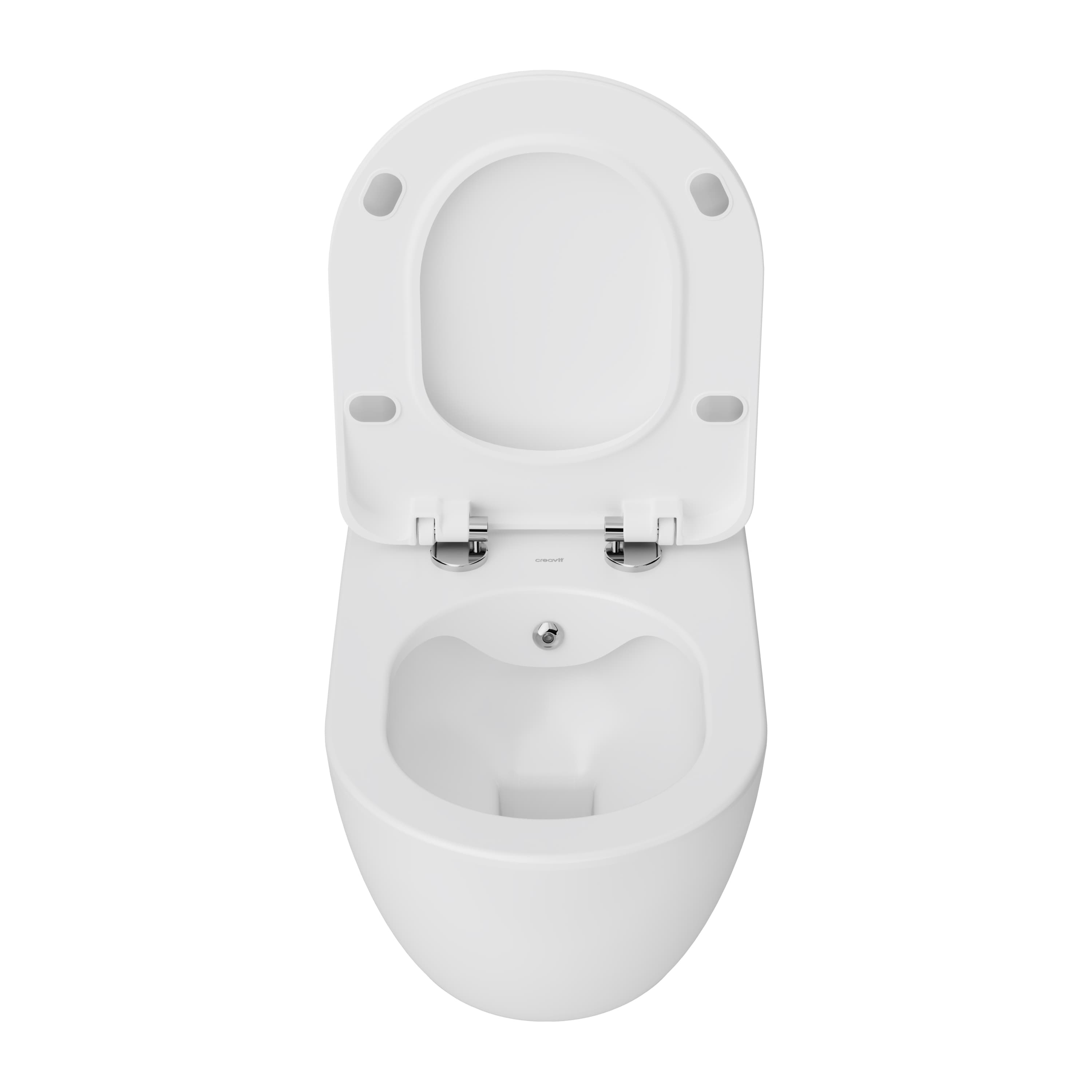 CREAVIT FREE HANGTOILET MET BIDET  - RANDLOOS - ZONDER ZITTING - MAT WIT