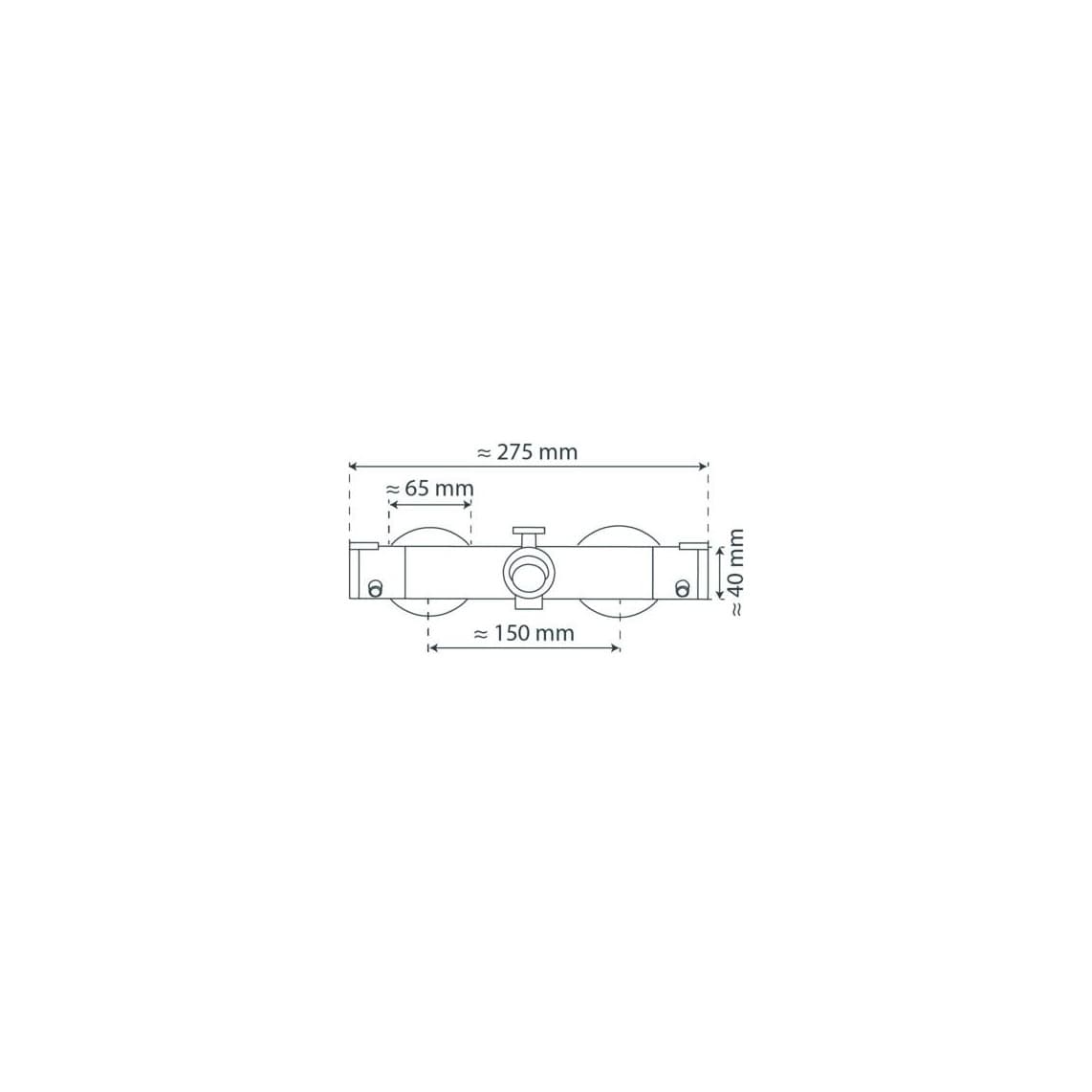 52470 LONDON Mitigeur thermostatique bain/douche, chromé