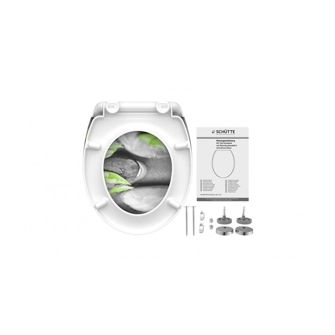 82374 abattant WC en Duroplast STONE, avec frein de chute et déclipsable