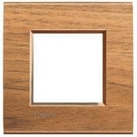 LivingLight - plaque rectangulaire 2 modules Noyer national