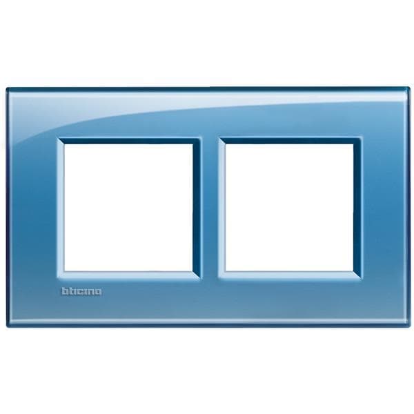 LivingLight - plaque rectangulaire 2 x 2 modules 57mm Bleu
