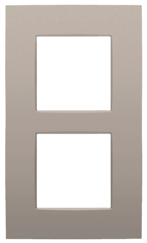 Plaque de recouvrement double, entraxe de 60 mm, verticale, couleur Niko Intense bronze coated