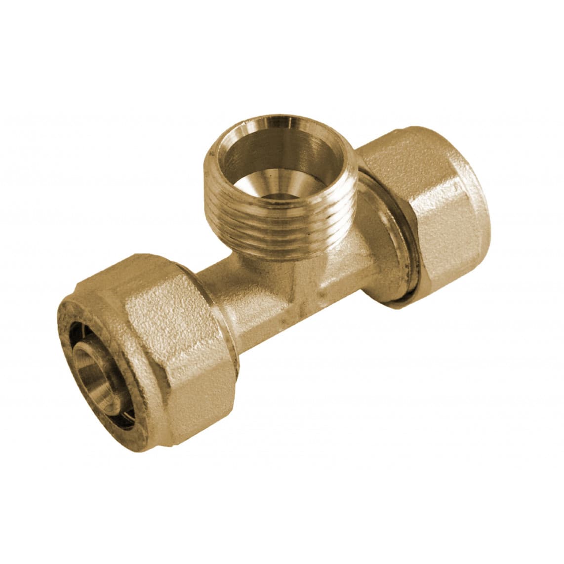 988913355 LT pièce en T, vierge, 26 mm x 3/4" M x 26 mm, raccord à serrer pour tube multicouche