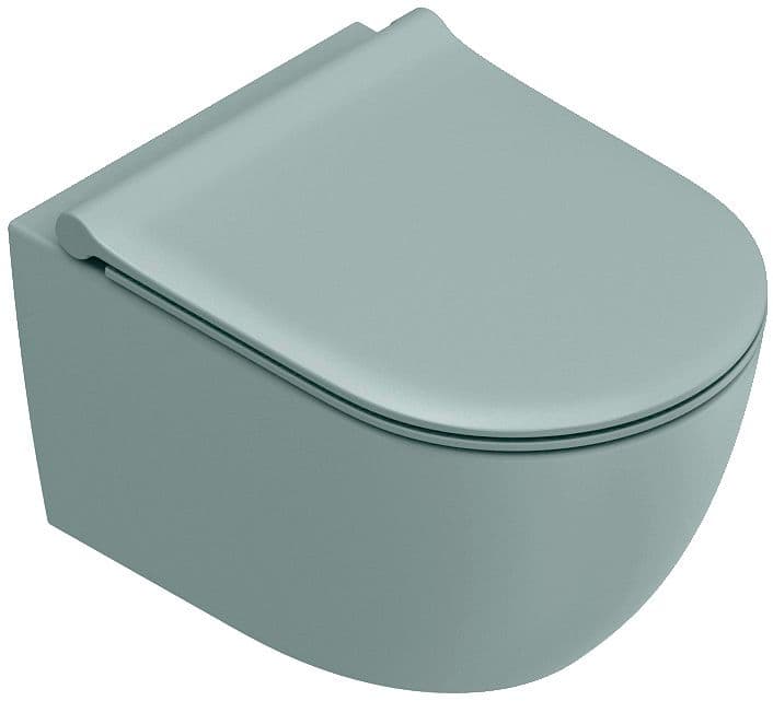 WC SUSPENDU SFERA 50 ORIGINAL CATALANO CATAGLAZE+ FIXATION INVISIBLE SILENTECH ACQUA SATINATO