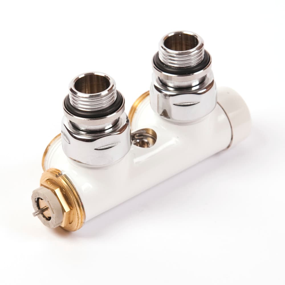 Comap bloc H décoratif raccordement central thermostatique 1/2" équerre blanc
