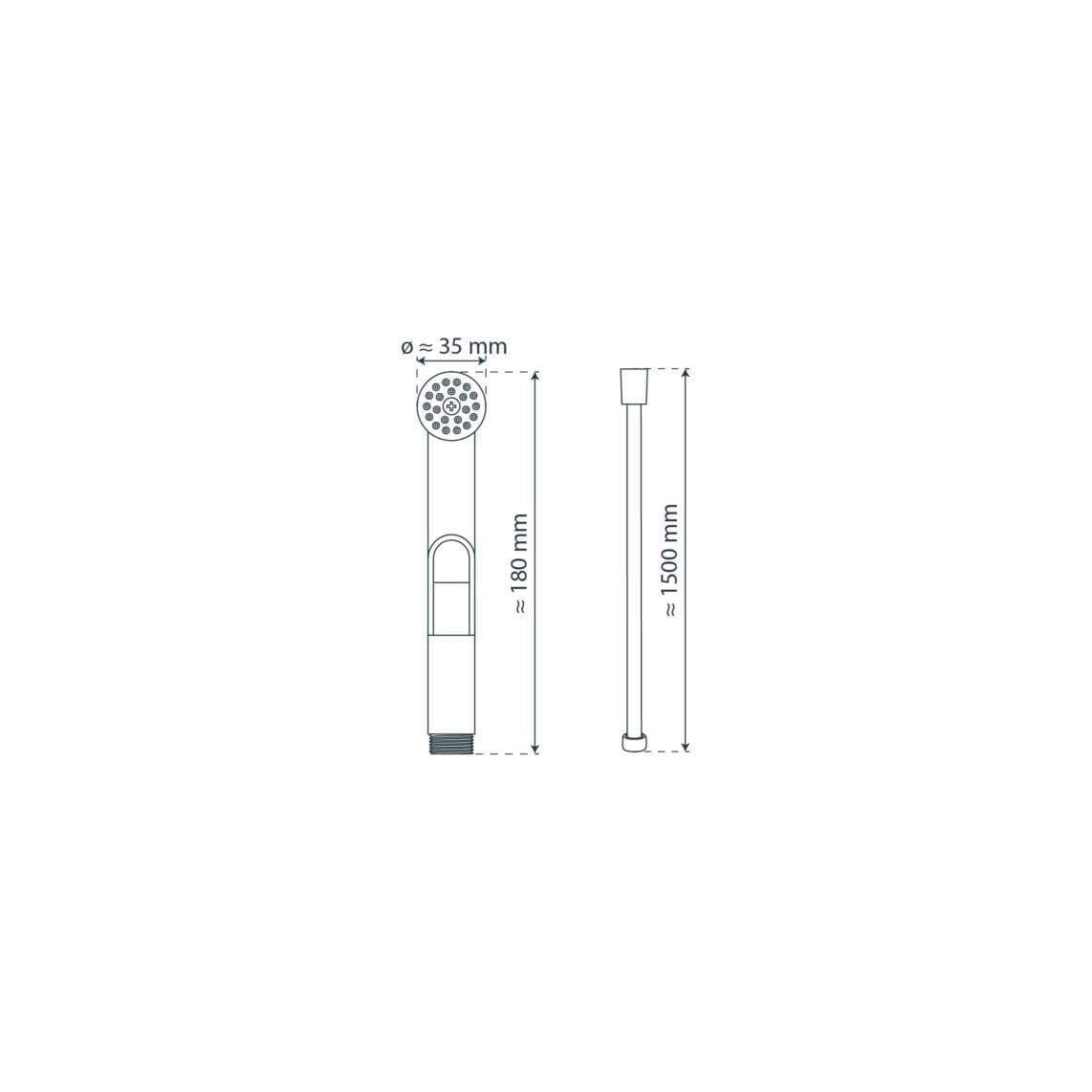 78016 Wastafel handdouche set, chroom