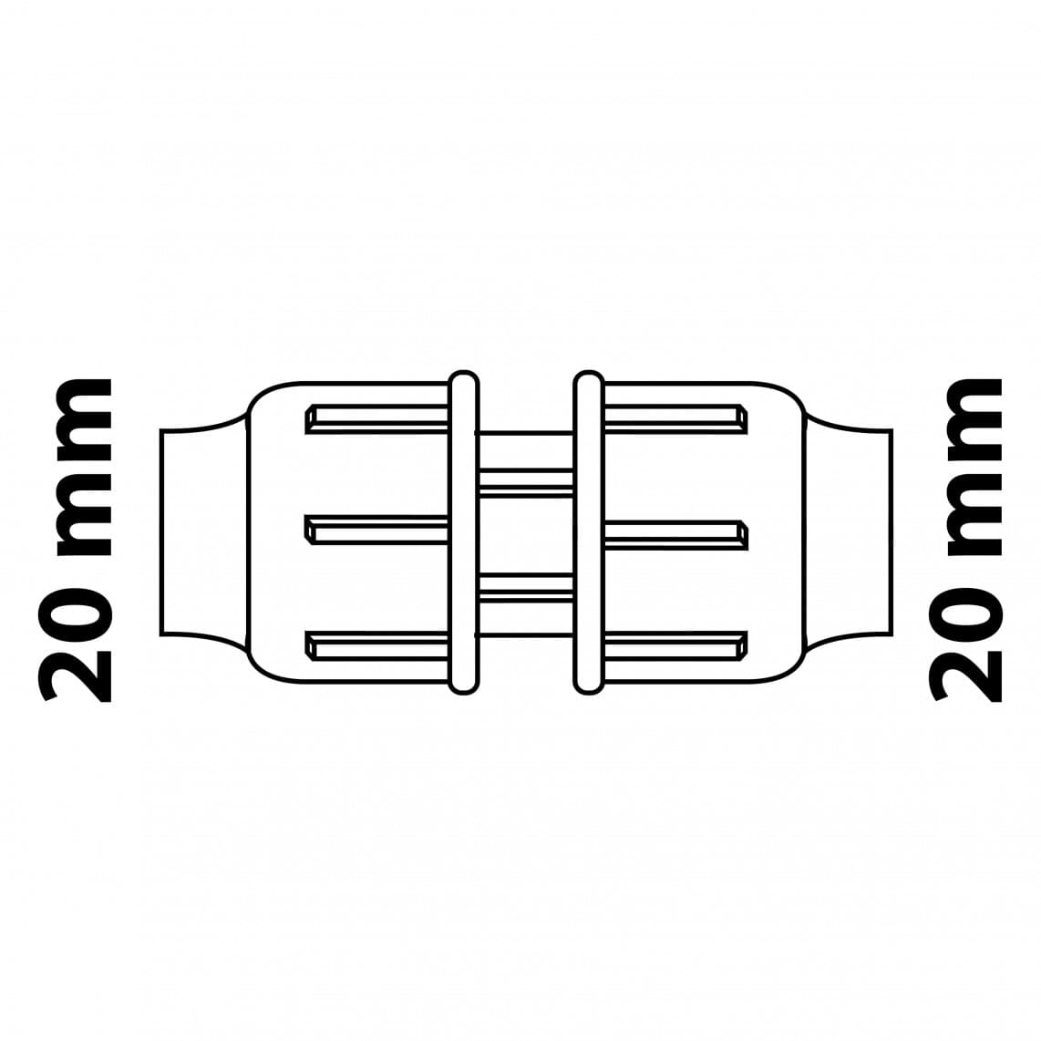 984841117 PP pièce de raccordement, 20 mm, raccord à serrer pour PEHD/socarex