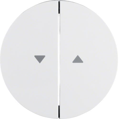 Touche avec symbole flèches Berker R.1 / R.3 Blanc polaire, brillant