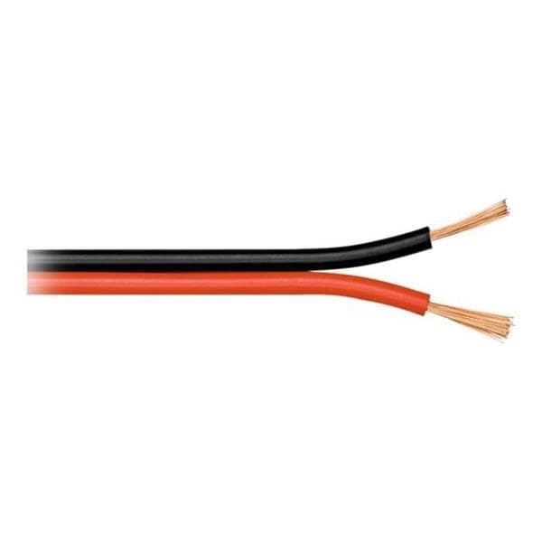 Câble pour haut parleur 2 x 0.75 Rouge Noir sur bobine classe CPR: ECA