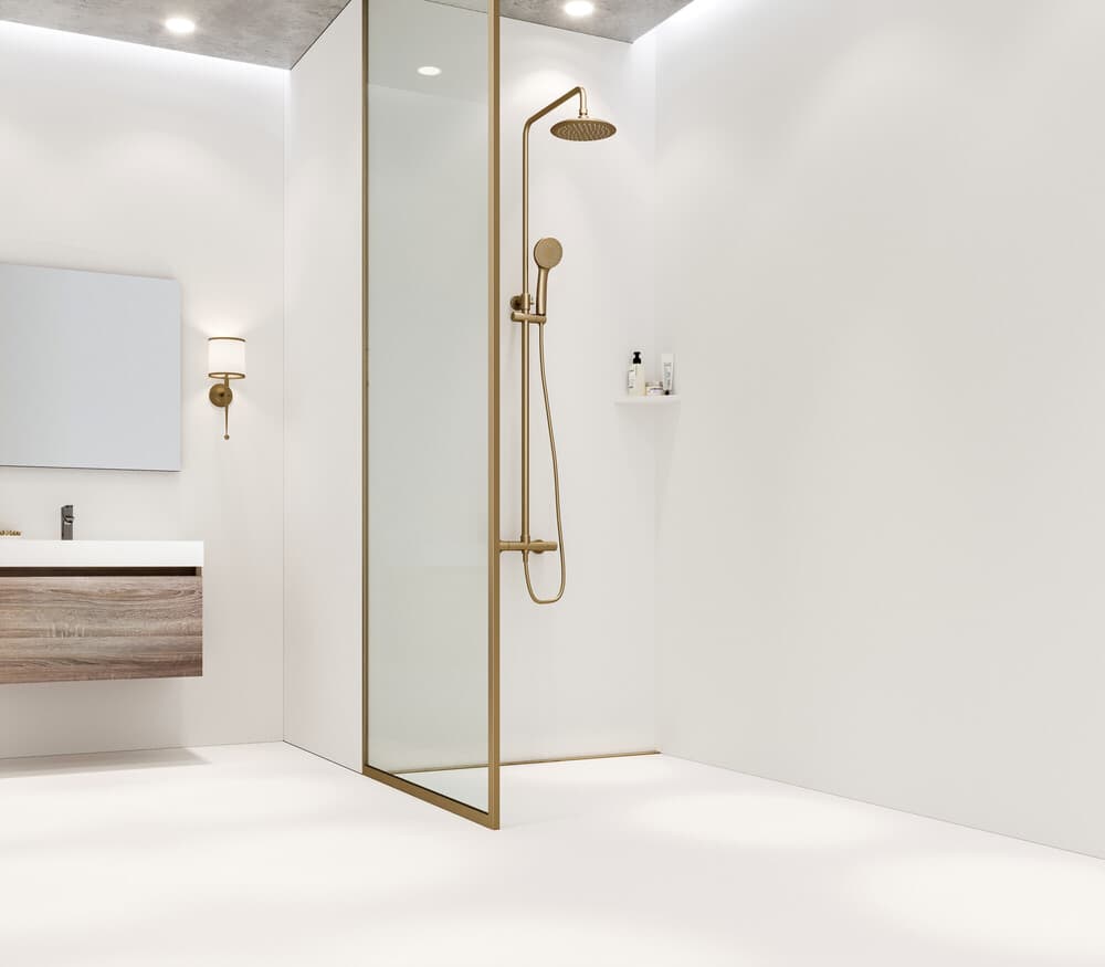 Dzignstone Base Line High panneau mur blanc solid 900x2500mm D9mm panel complet