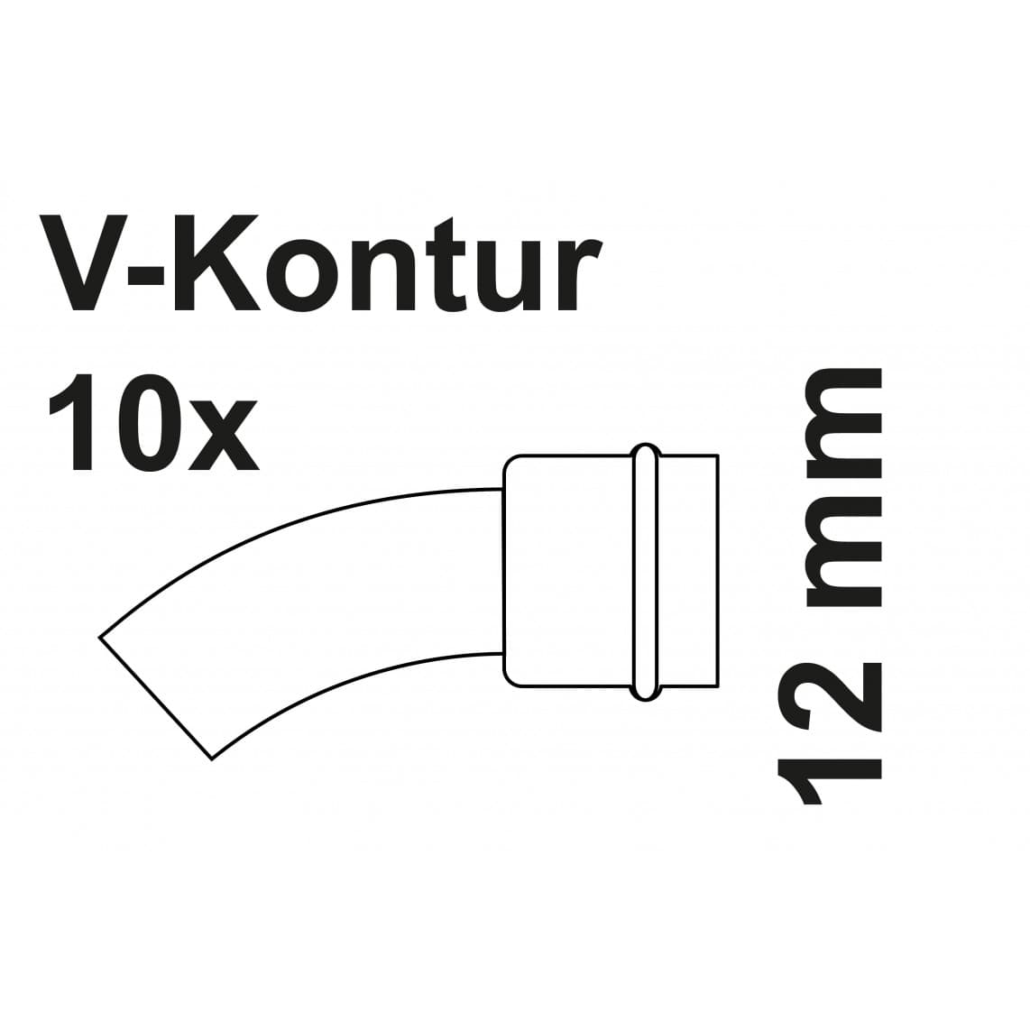 988613155 CU arc 45°, vierge, 12 mm, 1 manchon, (P5040)