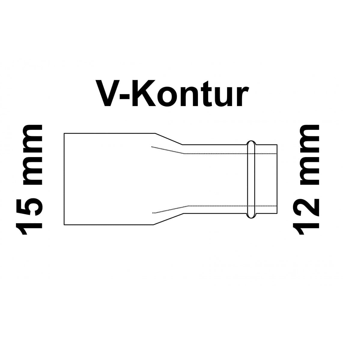 988615254 CU mamelon réducteur, vierge, 15 mmA x 12 mm, 1 manchon, (P5243),