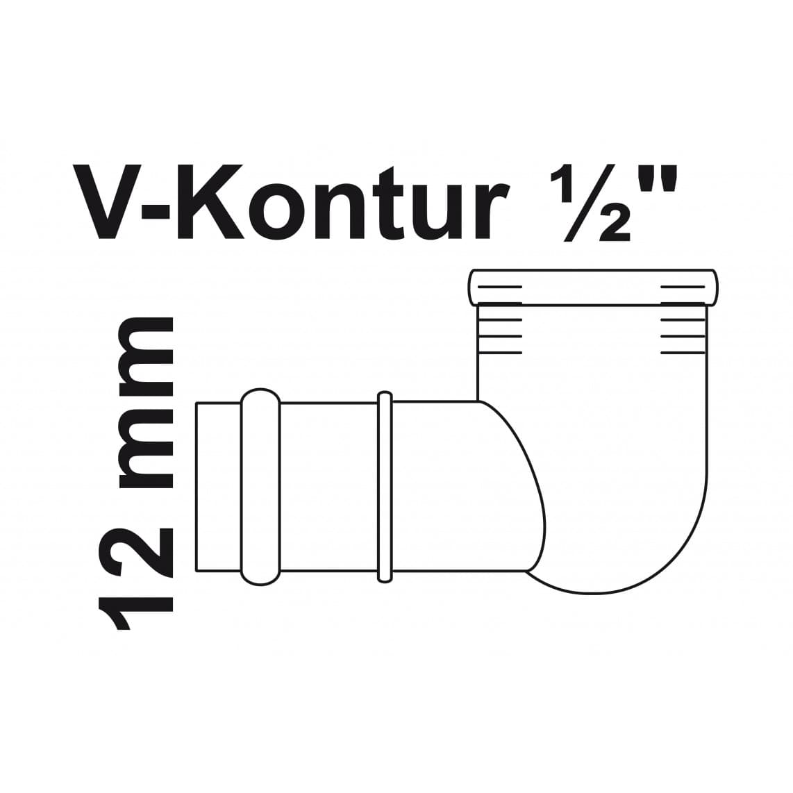 988621155 BR coude 90°, vierge, 12 mm x 1/2" F, 1 manchon, (P4090g)