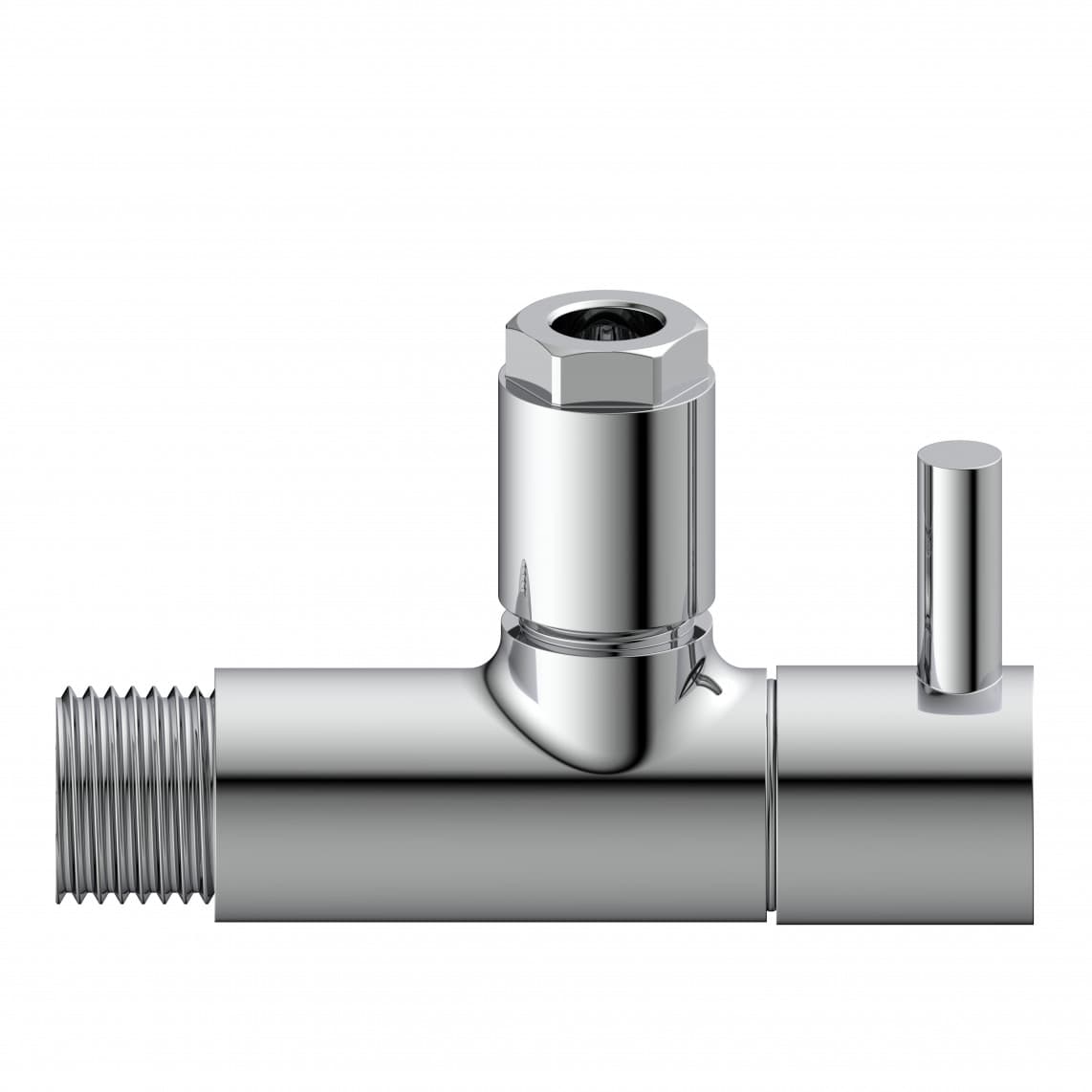98166110 DEV-5WK, hoekstopkraan, 1/2"BU x 10 mmQ, met rozet