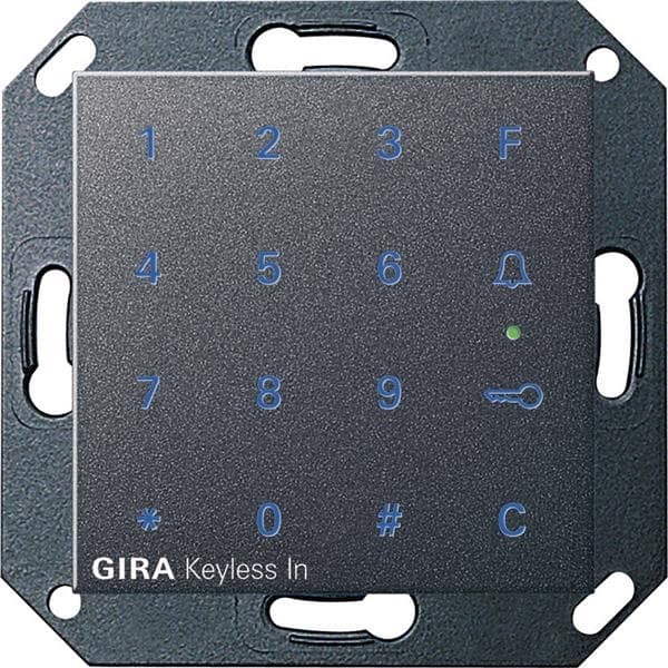 Clavier à code Gira Keyless In Anthracite System 55 - clavier à code comme système de contrôle