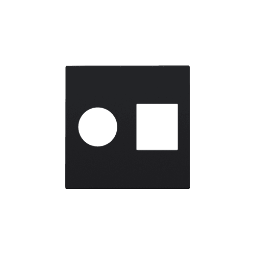 Set de finition pour connexion coaxiale simple et connexion réseau RJ45, couleur black coated