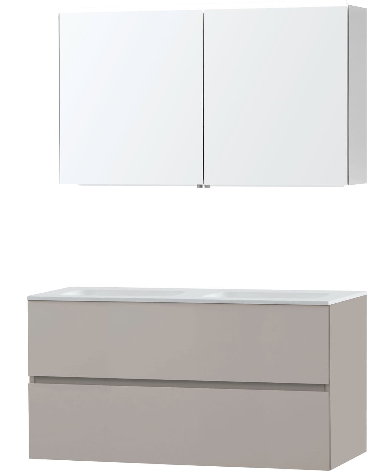 MEUBLE MOLTO POUDRE GRIS 120 SOLID ARMOIRE TOILETTE
