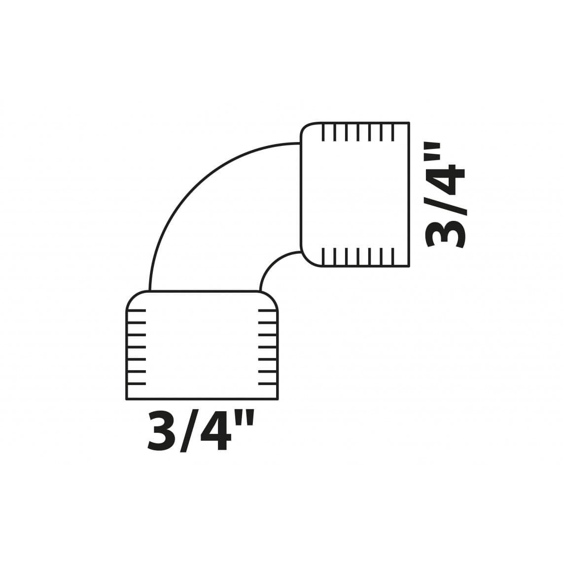 988955313 BR coude 90°, vierge, 3/4" F, (3090)