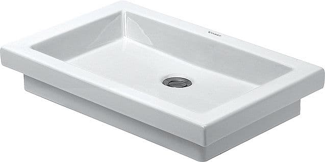 VASQUE A ENCASTRER 2ND FLOOR DURAVIT 580X415MM SANS PLAGE ROBINET/TROP-PLEIN BLANC