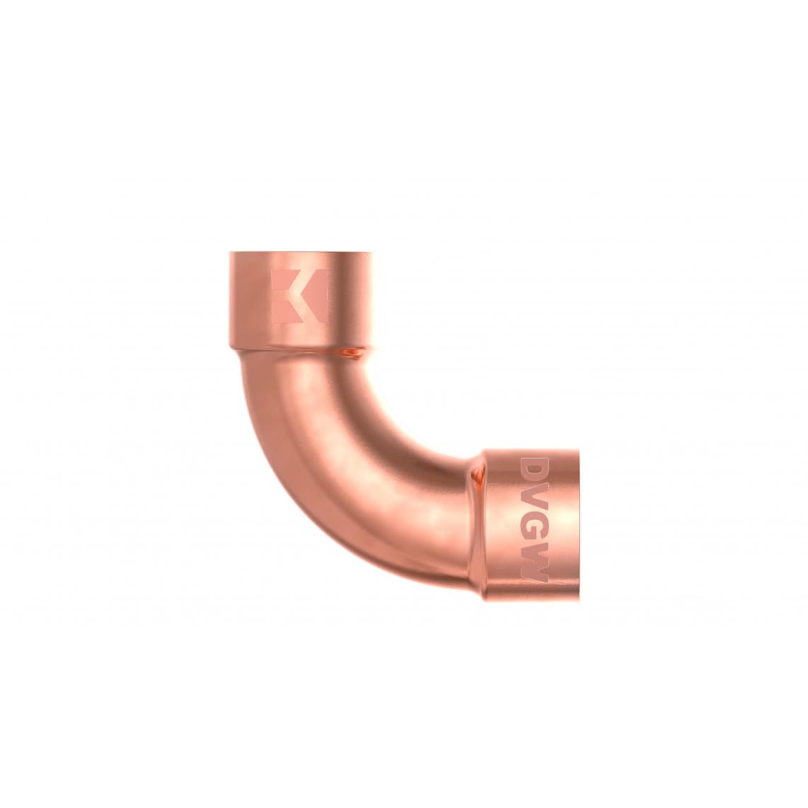 989013055 CU arc 90°, vierge, 15 mm, 2 manchons, (5002a)