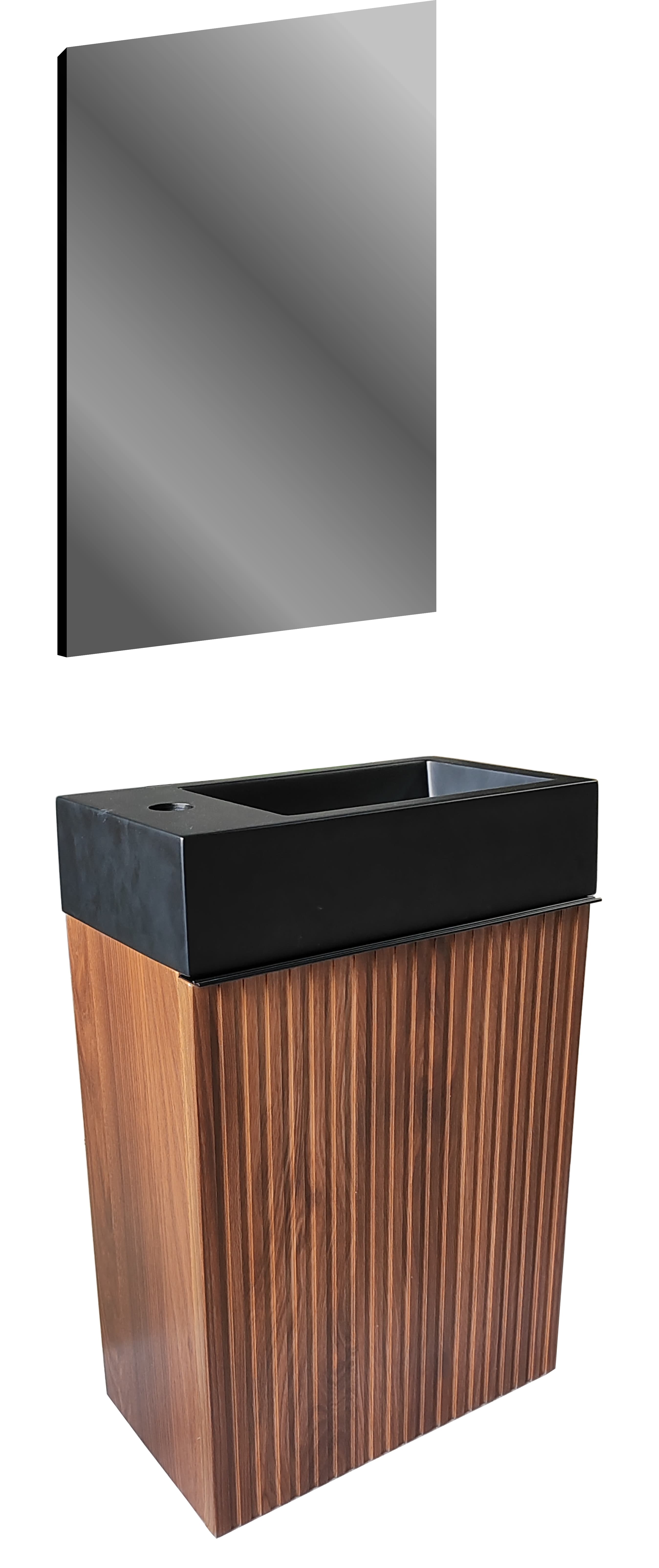 ALONI mikaro meuble de toilette - 1 porte - réversible - avec Poignée - soft close - 40X50X22
