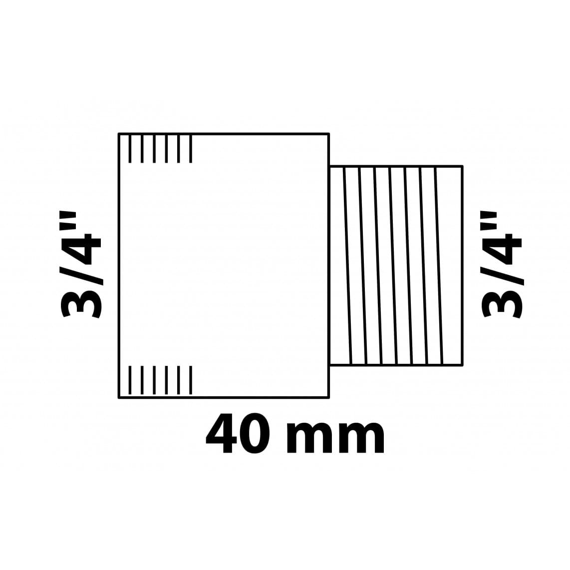 989319255 Tap extension, brass, chrome, 3/4" x 40 mm
