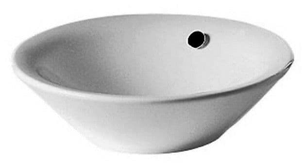 VASQUE A POSER STARCK I DURAVIT DIAMETRE 330MM SANS PLAGE ROBINET+TROP-PLEIN BLANC
