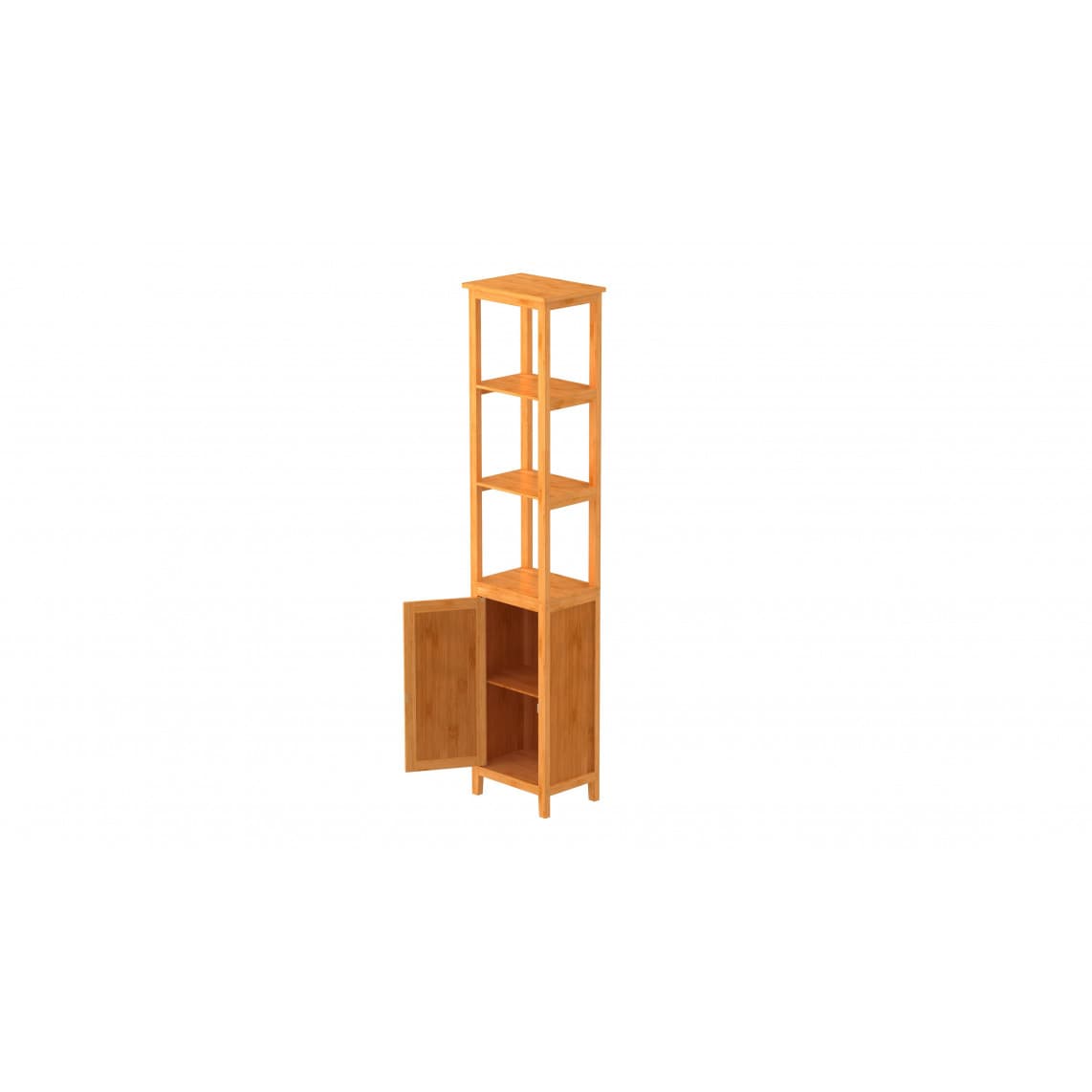 BMBA02-SR Bambou Armoire haute, avec 3 compartiments