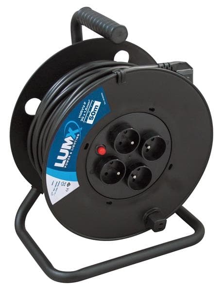Enrouleur PVC avec 4 prises et 25m de Vtmb 3G1.5