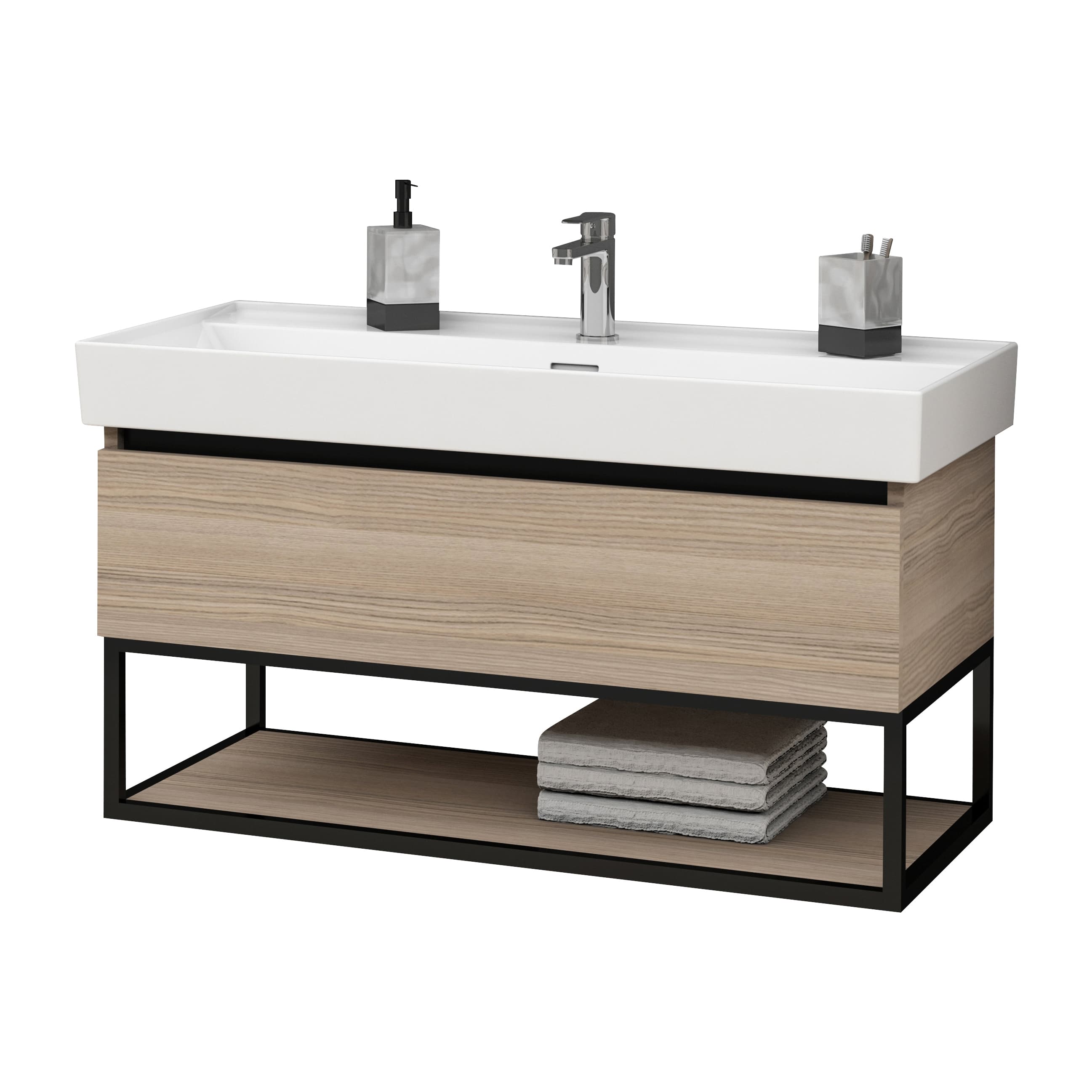ALONI SHARP Under-Counter Vanity Unit (100CM) - Hazelnut