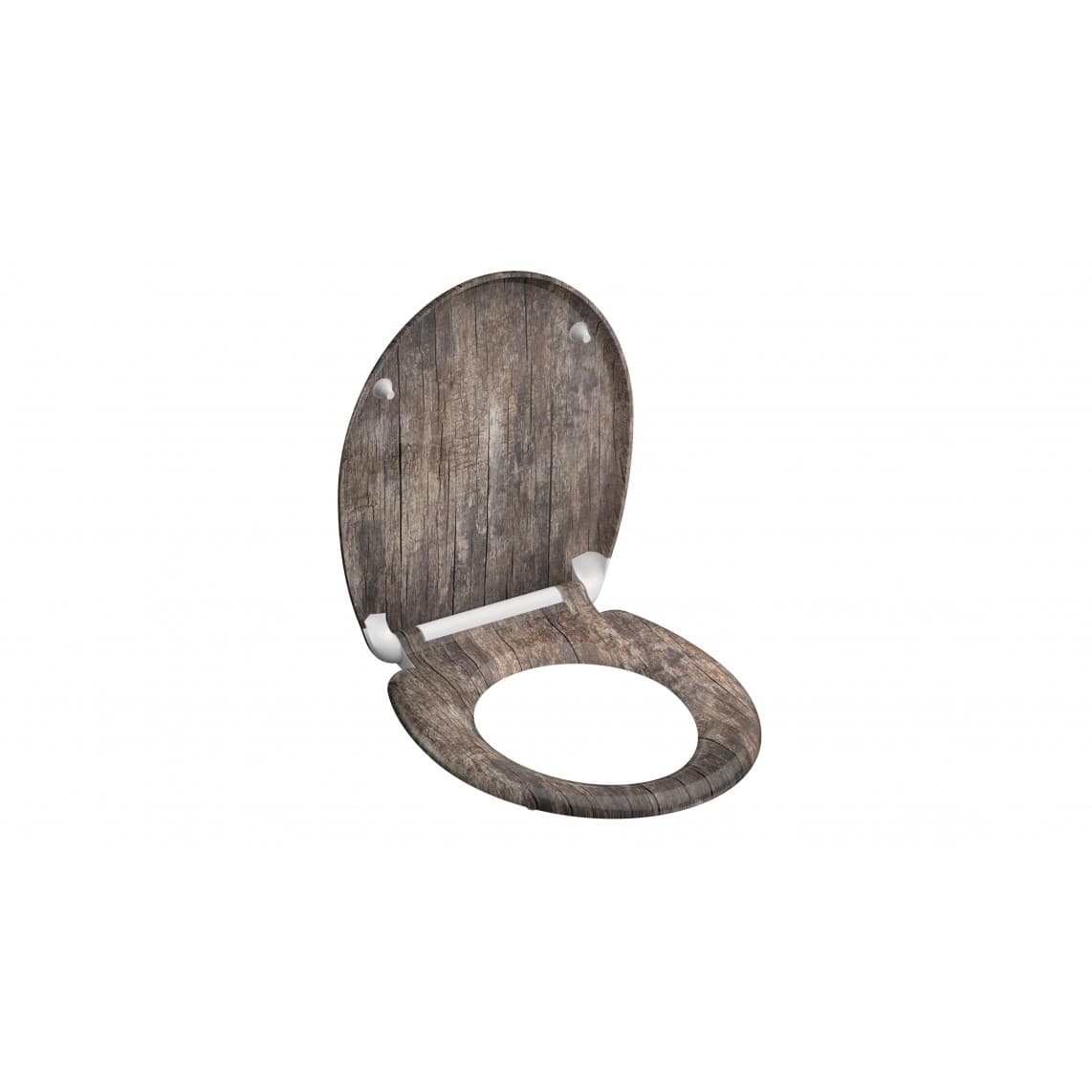 82368 abattant WC en Duroplast OLD WOOD, avec frein de chute et déclipsable