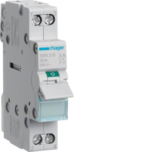 Interrupteur modulaire 2 pôles 16A