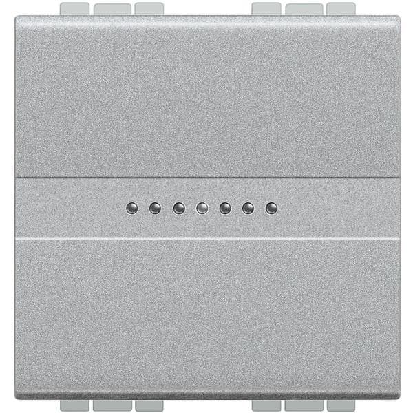 LivingLight - interrupteur unipolaire axial 16AX 250V 2 modules bornes automatiques Tech