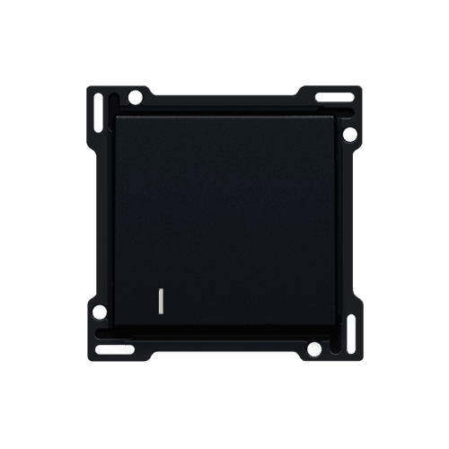 Set de finition avec voyant pour interrupteur ou bouton-poussoir simple, couleur black coated
