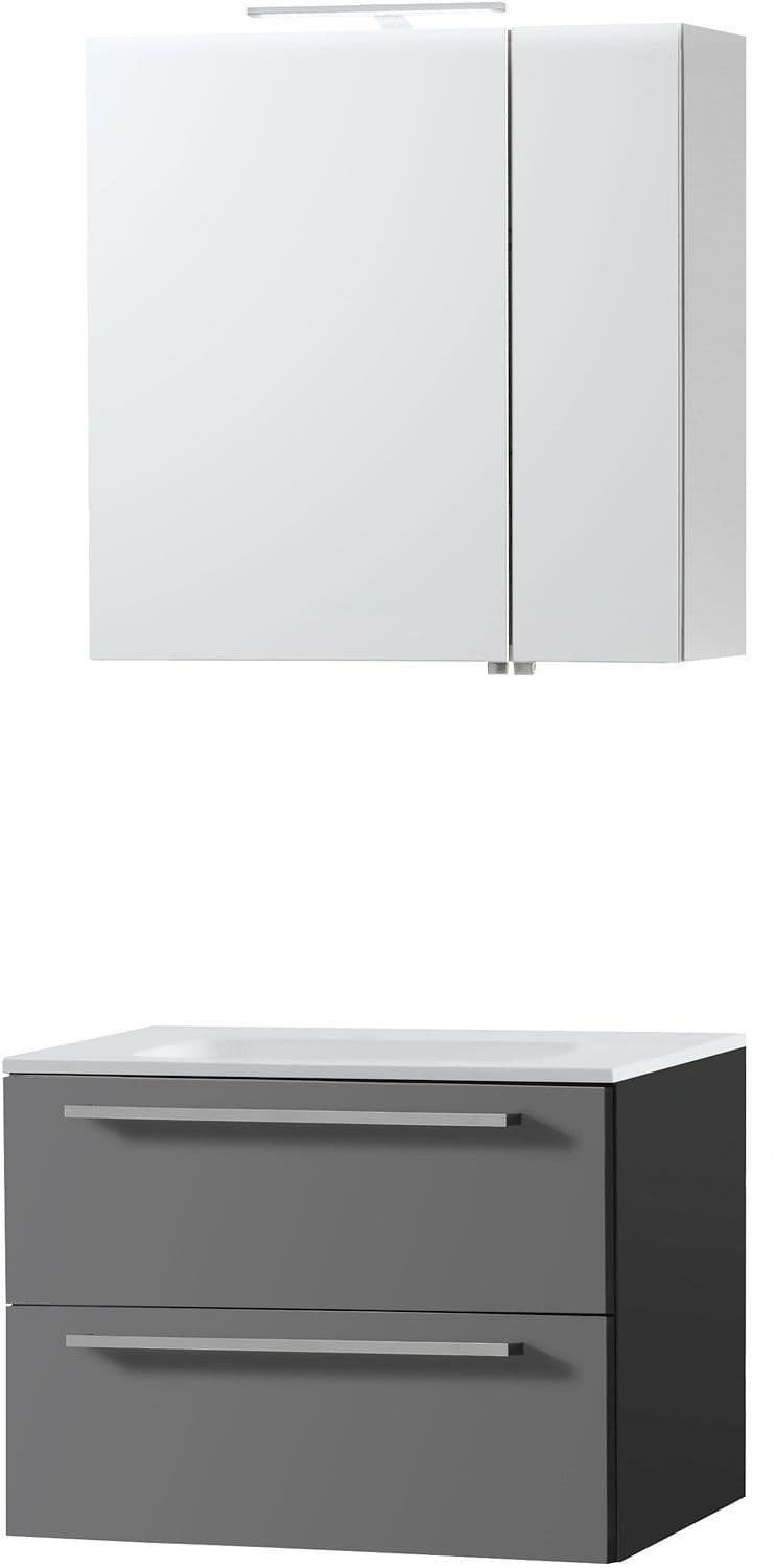 MEUBLE COMBO UNI ARDOISE 70 SOLID ARMOIRE TOILETTE