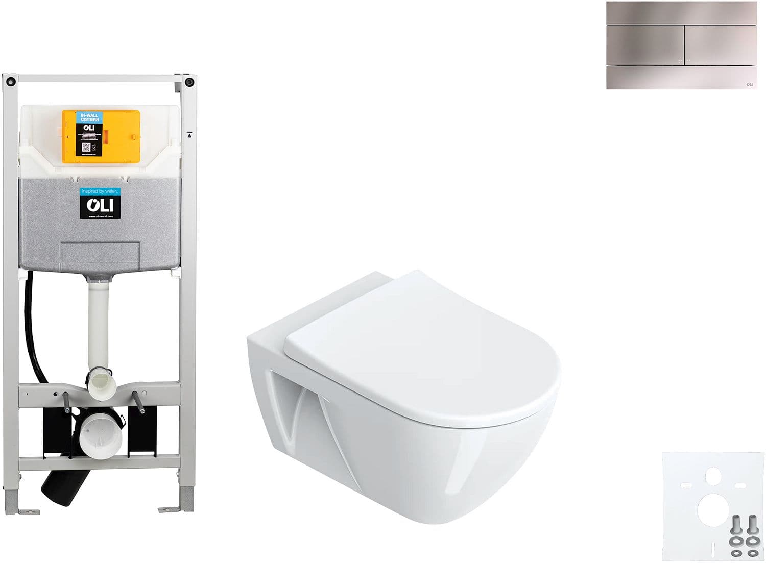 WALLFIX OLI WC SUSPENDU SFERA ECO CATALANO HEAVY SEAT SLIM INOX