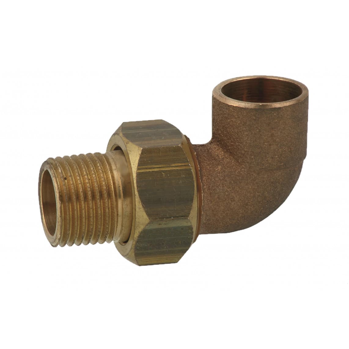 989222055 BR raccord coudé à serrer 90°, vierge, 18 mm x 1/2" M, à joint conique, 1 manchon (4098g)